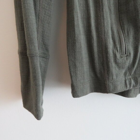 ICEBREAKER | RealFLEECE® Sierra Merino Wool Zip Up Jacket Sweater Khaki Sz S - Picture 5 of 16